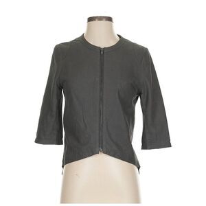 My Tribe Brushed Leather Asymmetric Hem Goblincore Baddie Jacket Sz. S